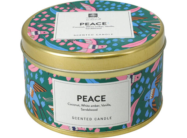 Duftlys metallboks m/tekst 8x4,5cm 8ass 