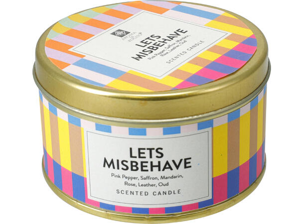 Duftlys metallboks m/tekst 8x4,5cm 8ass 