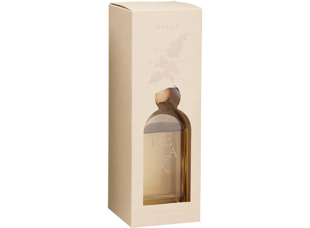 Duftolje 500ml farget glass 19,5 cm 4ass Størrelse med pinner: 9x32cm 