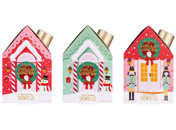 Dusjsåpe 50ml i gaveeske 3ass Display 12stk Duft: Frosted Cranberry 