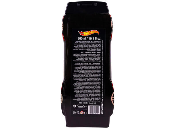 Dusjsåpe og sjampo Hot wheels sort 300ml Forpk 12stk 