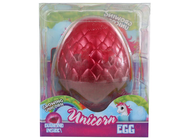Egg med voksende enhjørning 6cm 3ass Display 12stk 