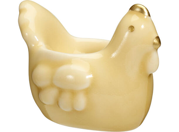 Eggeglass høne porselen 9,5x7cm 4ass Display med 12stk rosa,hvit, mint,gul 