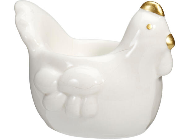 Eggeglass høne porselen 9,5x7cm 4ass Display med 12stk rosa,hvit, mint,gul 