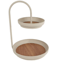 Fat 2 etasje tre og metall 31x30x40,5cm Forpk 4 stk