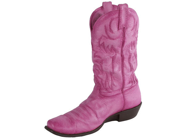 Figur Støvel cowboy rosa 28x9,5x31cm 