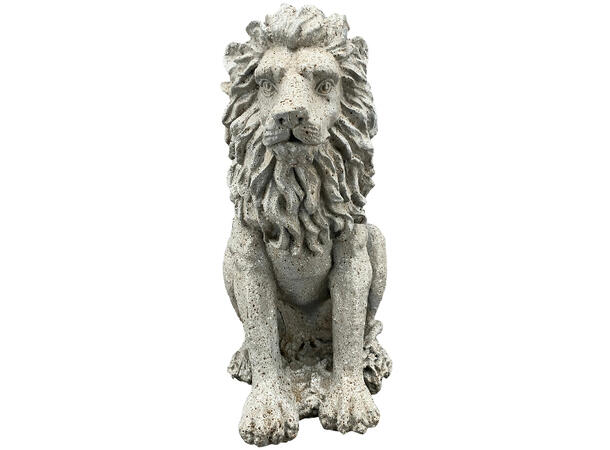 Figur til hage grå løve MGO 16,5x32x44cm 