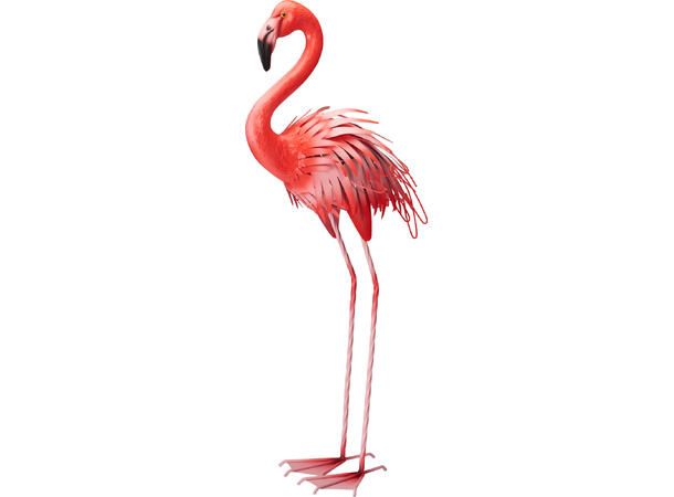 Flamingo metall rosa 38x26x91cm 2ass 