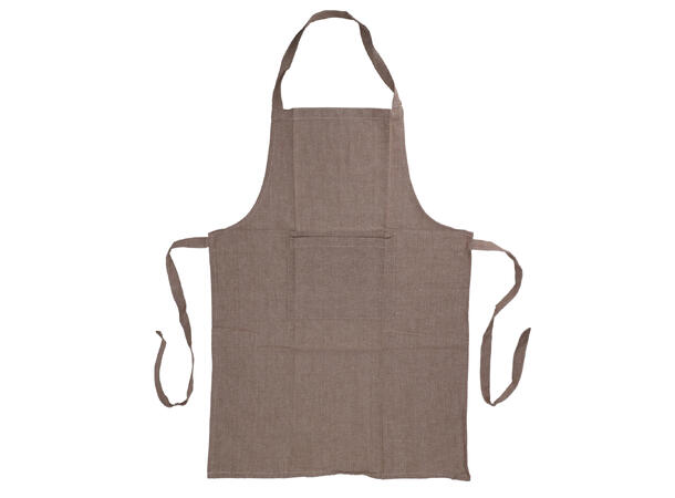 Forkle bomull m/lomme 84x60cm 9ass Farger: sort, brun, sand 