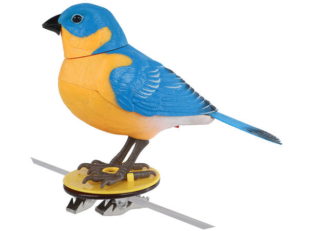 Fugl leke syngende 12x4,5x9,5cm 3ass 