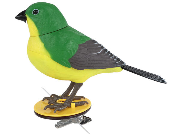 Fugl leke syngende 12x4,5x9,5cm 3ass 