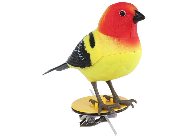 Fugl leke syngende 12x4,5x9,5cm 3ass 