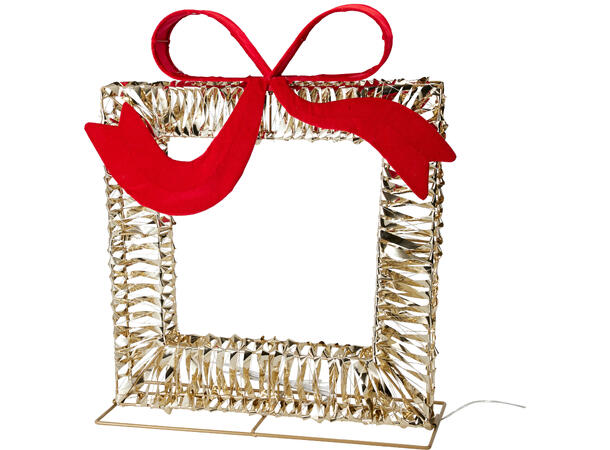 Gaveeske foto rød/gull LED 63cm IP44 adapter Timer: 6/18t 