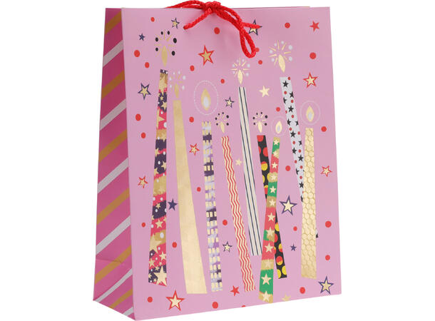 Gavepose bursdag 32x26x10cm 4ass 