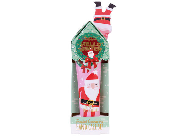 Gavesett 30ml Hånd- og neglkrem Neglefil Display 24stk Duft: Frosted Cranberry 