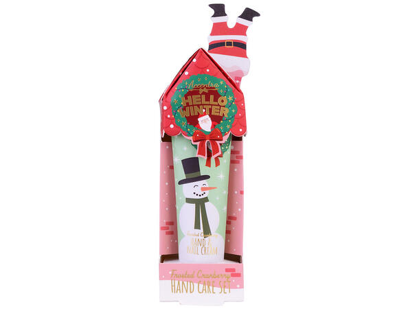 Gavesett 30ml Hånd- og neglkrem Neglefil Display 24stk Duft: Frosted Cranberry 