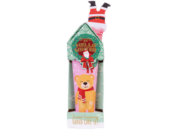 Gavesett 30ml Hånd- og neglkrem Neglefil Display 24stk Duft: Frosted Cranberry 