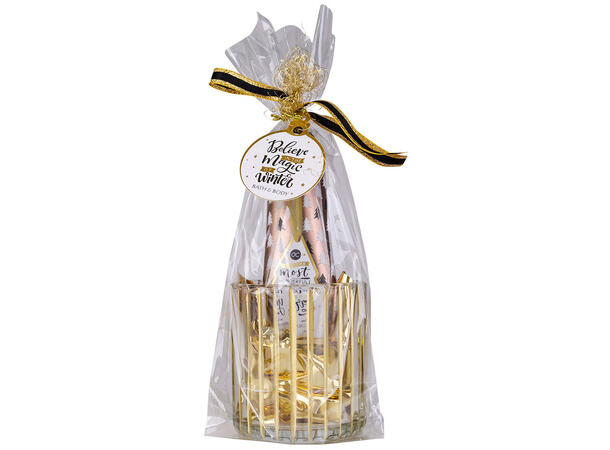 Gavesett Lysglass inkl. Håndkrem 3ass Duft: Vanilla Musk 