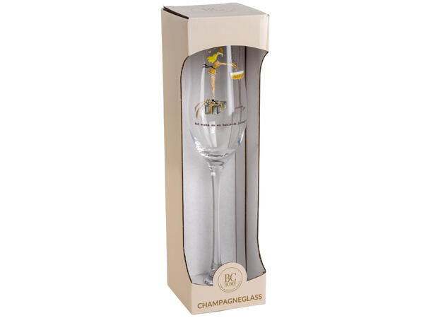 Glass champagne Julehøytid 24cm Illustrasjon: Sølje Bergman 