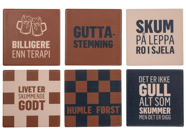 Glassbrikke keramikk Gutta 10cm 6ass Display 36stk 