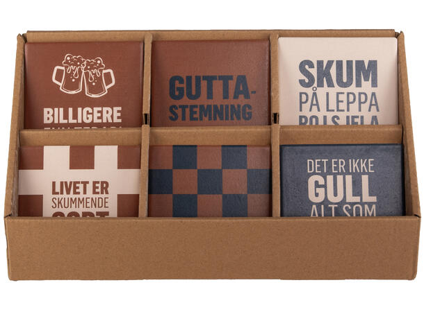 Glassbrikke keramikk Gutta 10cm 6ass Display 36stk 