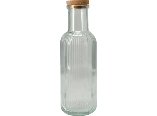 Glassflaske h:28cm 1 liter 4ass Forpakn. 16stk 