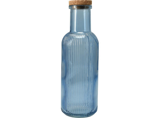 Glassflaske h:28cm 1 liter 4ass 