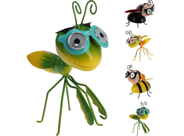 Hagedyr Solar 20x9x21cm metall 4ass Forpk 12stk 