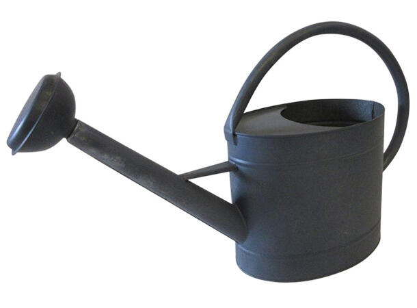 Hagekanne sort metall 59x18x35cm 