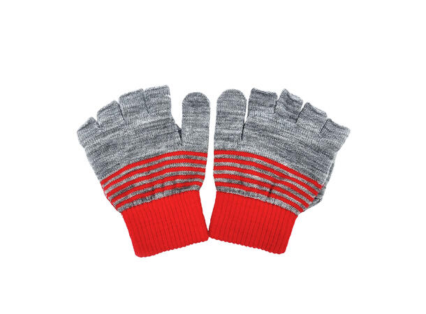 Hanske grå m/reinsdyr til barn 80% akryl, 15% lin, 5% elastan 