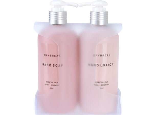 Håndpleiesett Daybreak såpe/lotion 360ml Forpk:12sett Størrelse: 12,8x6,5x17,2 cm 