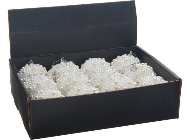 Julekule polyfoam perle 6cm Display 12stk 