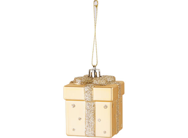 Juletrepynt gaveeske plast 5cm 6ass Display 75stk 