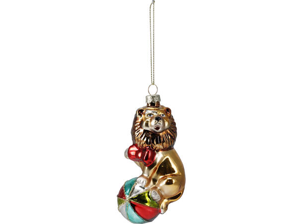 Juletrepynt sirkusdyr glass 11cm 5ass Display 12stk 