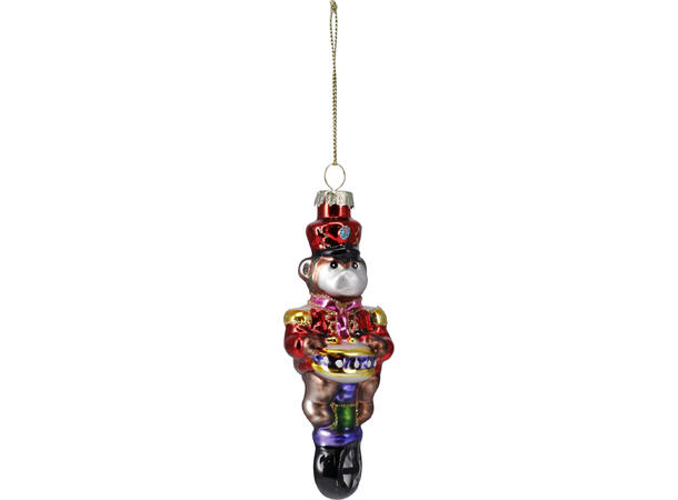 Juletrepynt sirkusdyr glass 11cm 5ass Display 12stk 