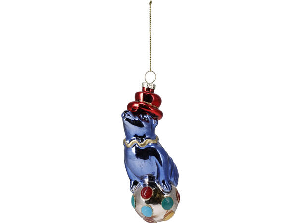 Juletrepynt sirkusdyr glass 11cm 5ass Forpk 15stk 