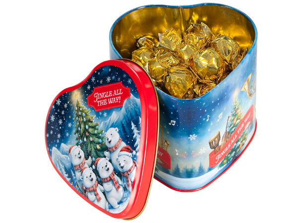 Karamell metallboks spilledåse 120gr 