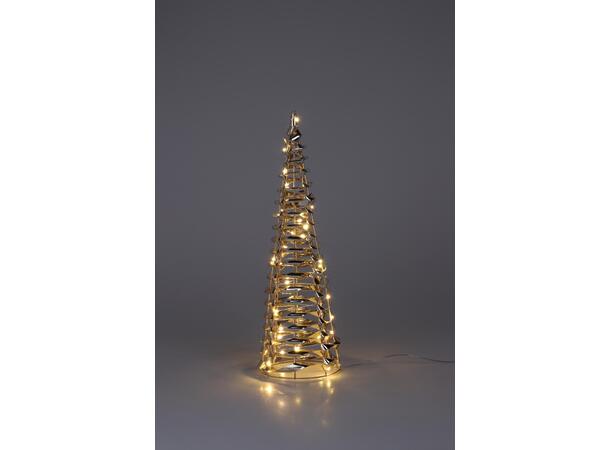 Kjegle LED flettet gull 40cm Batteri 3xAA ekskl. Timer 6/18t 