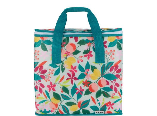 Kjølebag blomstetret polyester 16l 3ass 34x16,5x36cm 