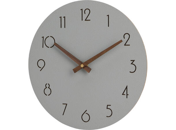 Klokke vegg mdf 28cm 3ass krem, sand,grå Batteri: 1xAA ikke inkl 