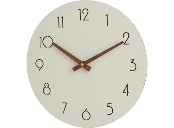 Klokke vegg mdf 28cm 3ass krem, sand,grå Batteri: 1xAA ikke inkl 