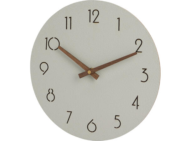 Klokke vegg mdf 28cm 3ass krem, sand,grå Batteri: 1xAA ikke inkl 