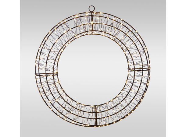 Krans LED Lysring 720 pærer 50cm dimbar IP44 Dimmer Timer 6/18t 