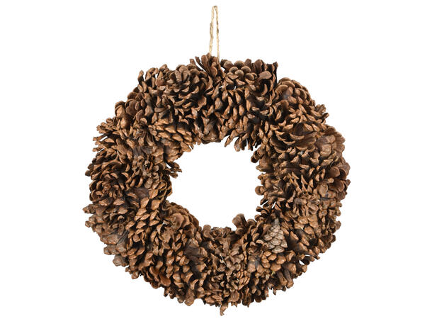 Krans brune kongler 37x9cm + 5cm tau 