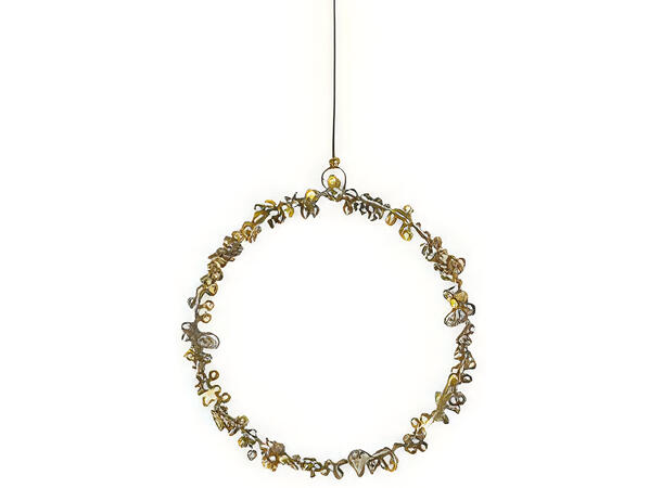 Krans gull metall 18x1,5x18cm 