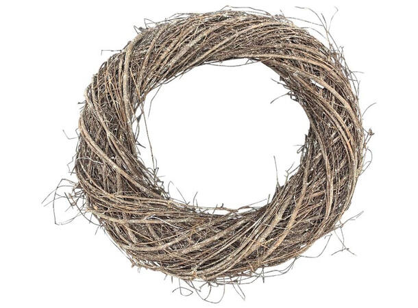 Krans naturfarget flettet 60x60x12 cm 