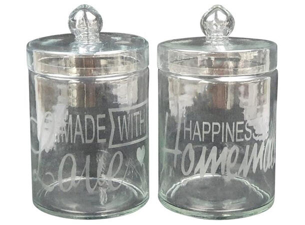 Krukke klart glass 12,5x21cm 2ass Forpk 6stk 