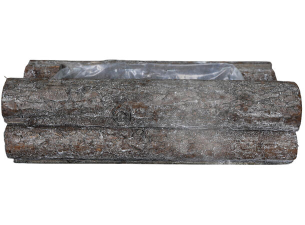 Kurv blomsterpotte tre m/plast 30x13x9cm 