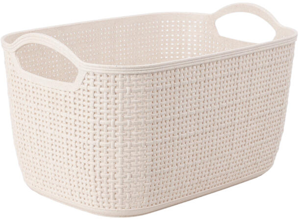 Kurv sand vevd design PP 30x19,5x17cm 
