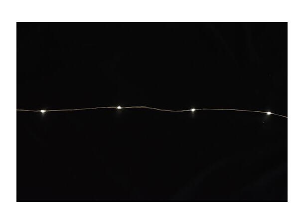 LED Lyslenke 50 varmhvit 490+30cm Batteri: 2xAA. Timer 6t på/18t av 